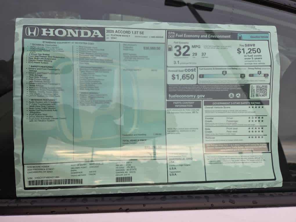 2025 Honda Accord SE